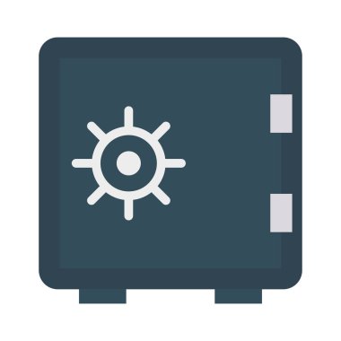 güvenlik güvenli düz stil ikonu, vektör çizim 