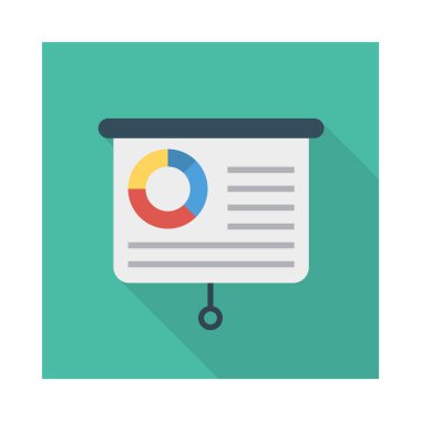 sunu kurulu grafik düz stil simgesi, vektör çizim ile 