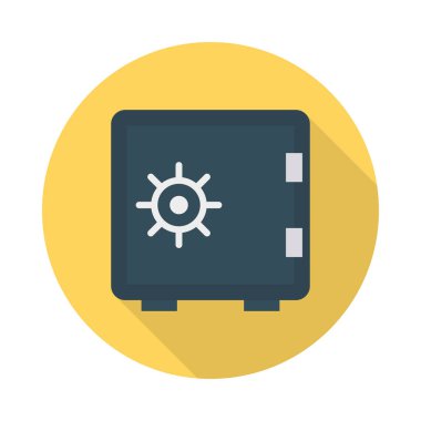 güvenlik güvenli düz stil ikonu, vektör çizim 