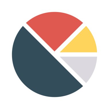 istatistik grafik düz stil ikonu, vektör çizim 