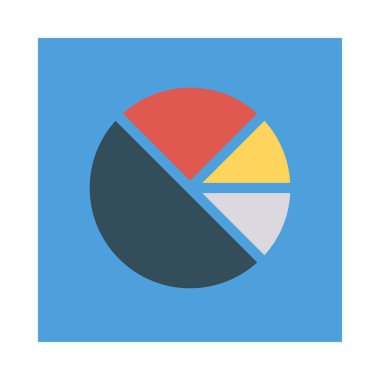 istatistik grafik düz stil ikonu, vektör çizim 