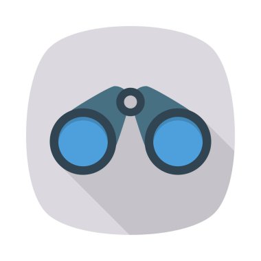 Dürbün düz stil ikonu, vektör çizim 