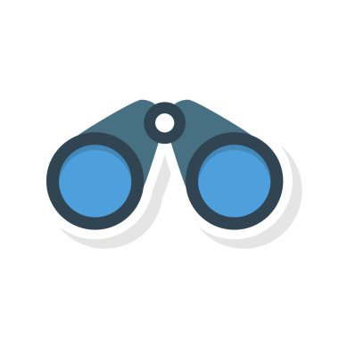 Dürbün düz stil ikonu, vektör çizim 