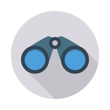 Dürbün düz stil ikonu, vektör çizim 