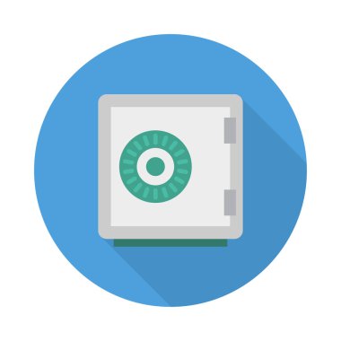 güvenlik güvenli düz stil ikonu, vektör çizim 