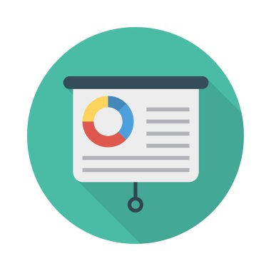 sunu kurulu grafik düz stil simgesi, vektör çizim ile 