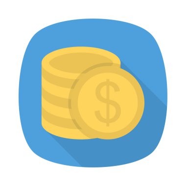 dolar paraları düz stil ikonu, vektör çizim 