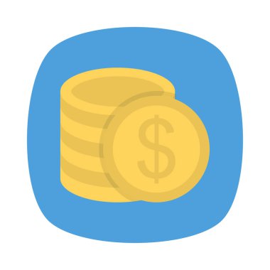 dolar paraları düz stil ikonu, vektör çizim 