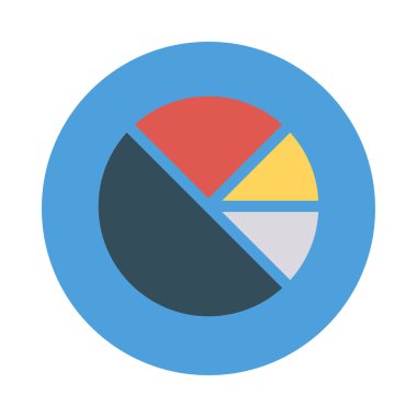 istatistik grafik düz stil ikonu, vektör çizim 