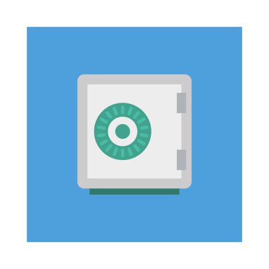 güvenlik güvenli düz stil ikonu, vektör çizim 