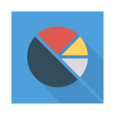 istatistik grafik düz stil ikonu, vektör çizim 