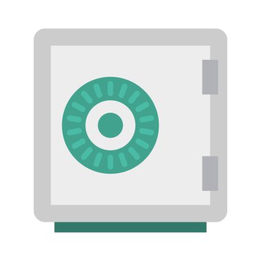 güvenlik güvenli düz stil ikonu, vektör çizim 