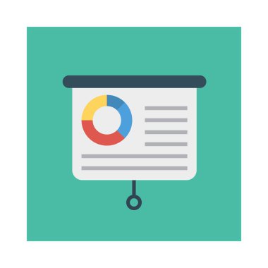 sunu kurulu grafik düz stil simgesi, vektör çizim ile 