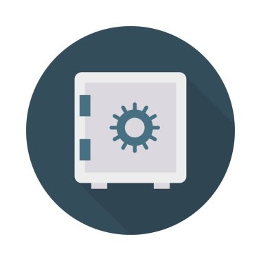 güvenlik güvenli düz stil ikonu, vektör çizim 