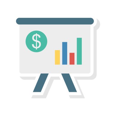 sunu kurulu grafik düz stil simgesi, vektör çizim ile 