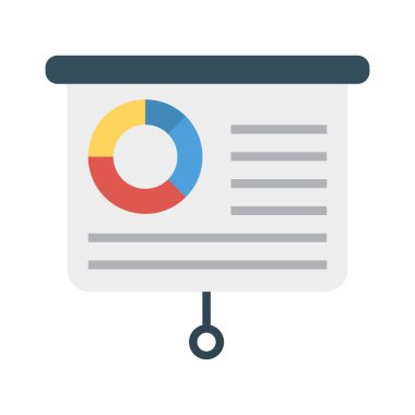 sunu kurulu grafik düz stil simgesi, vektör çizim ile 