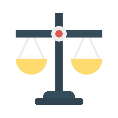 ölçekler düz stil ikonu, vektör çizim 