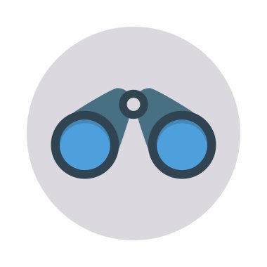 Dürbün düz stil ikonu, vektör çizim 