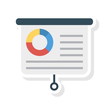 sunu kurulu grafik düz stil simgesi, vektör çizim ile 