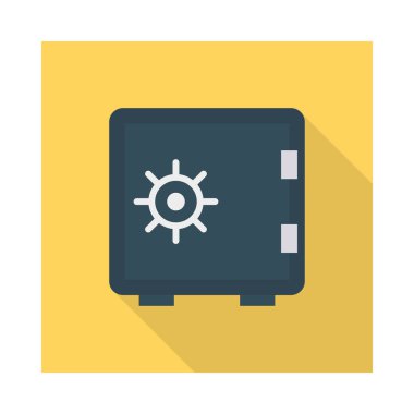 güvenlik güvenli düz stil ikonu, vektör çizim 