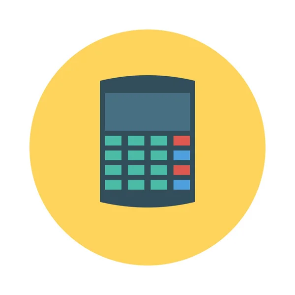 Calculator Flat Style Icon Vector Illustration — Stock Vector