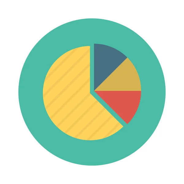 Statistics Chart Flat Style Icon Vector Illustration — Stock Vector