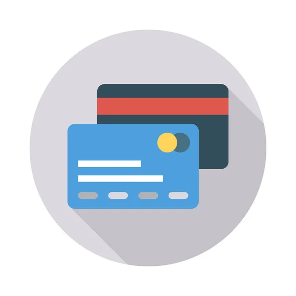 Credit Cards Flat Style Icon Vector Illustration — Stock Vector