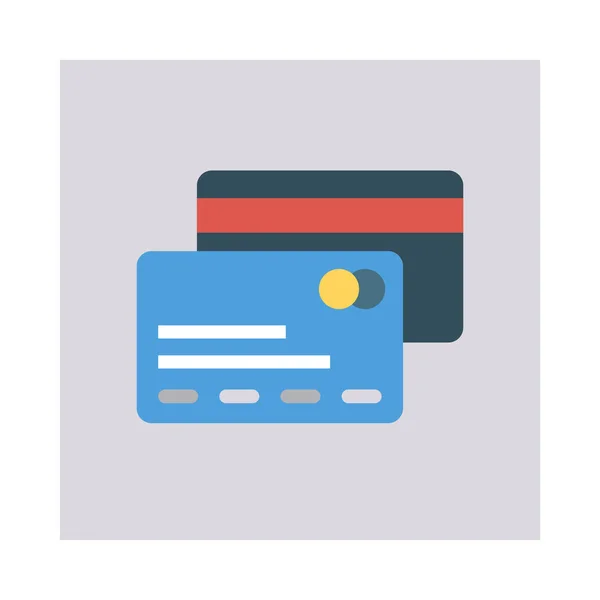 Credit Cards Flat Style Icon Vector Illustration — Stock Vector
