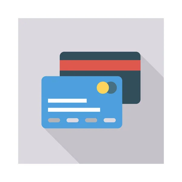 Credit Cards Flat Style Icon Vector Illustration — Stock Vector