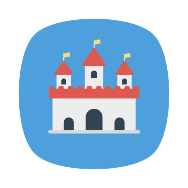 kale bina tarihsel vektör çizim 