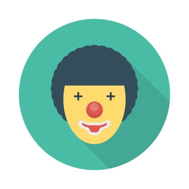 şakacı palyaço yüzü vektör çizim 