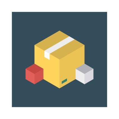 kutu karton koli vektör çizim 