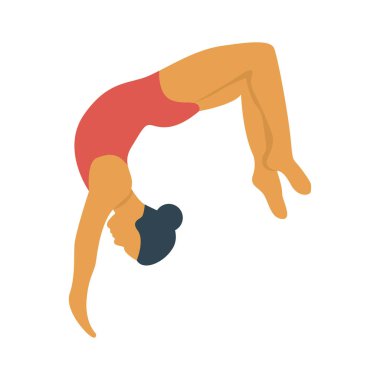 Acrobat sirk kadınlar vektör çizim 