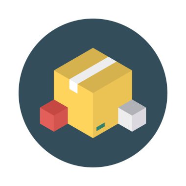 kutu karton koli vektör çizim 