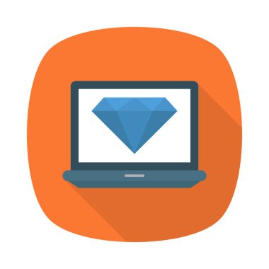 elmas tasarım laptop vektör çizim 