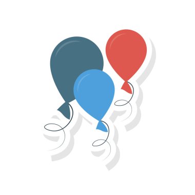 Hava Balon sinek sirk vektör çizim 