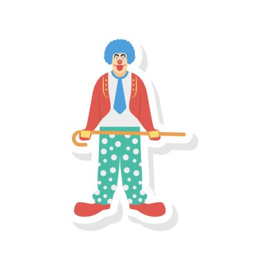 Joker palyaço sirk vektör çizim 