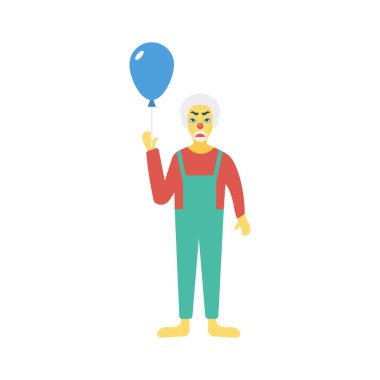 Joker palyaço sirk vektör çizim 