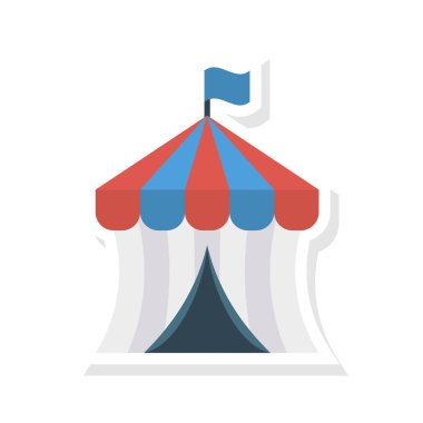 sirk çadırı karnaval vektör çizim 