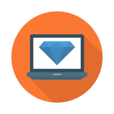 elmas tasarım laptop vektör çizim 