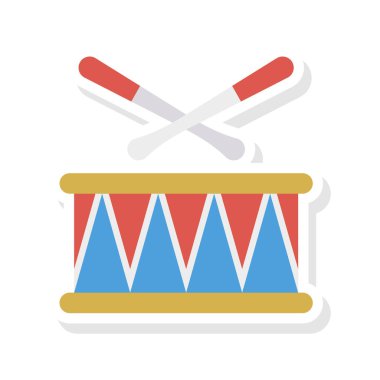 davul sopa araç vektör çizim 