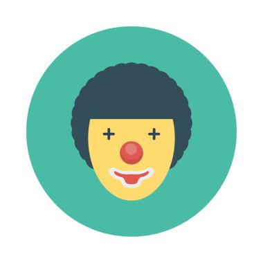 şakacı palyaço yüzü vektör çizim