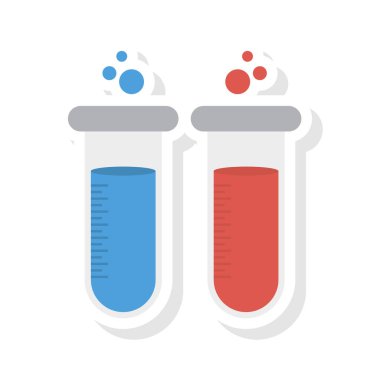 Test tüpü laboratuvar bilim vektör çizim 