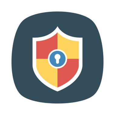 kalkan kilit güvenli vektör çizim 