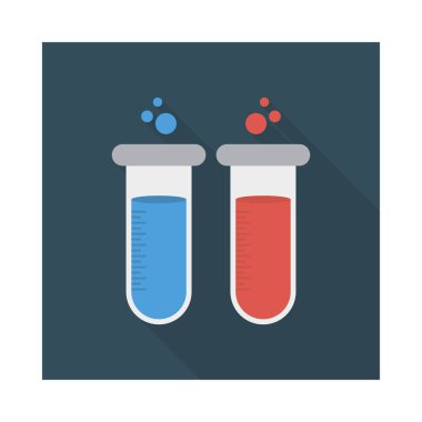 Test tüpü laboratuvar bilim vektör çizim 