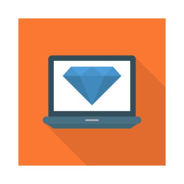 elmas tasarım laptop vektör çizim 