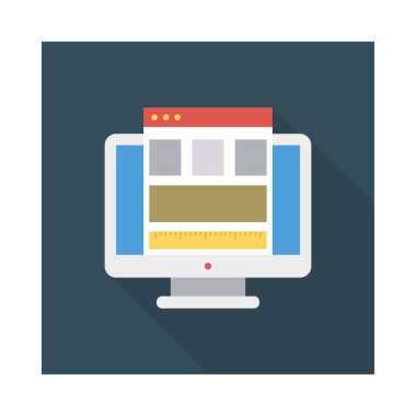 Web düzen tasarım şablonu vektör çizim 