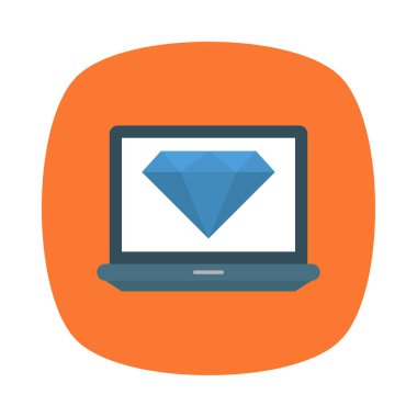 elmas tasarım laptop vektör çizim 