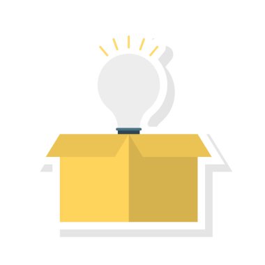 yaratıcı kutusu fikir vektör çizim 