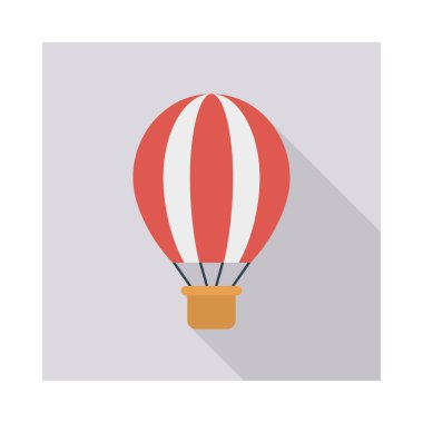 Hava Balon düz simgesi, vektör, illüstrasyon